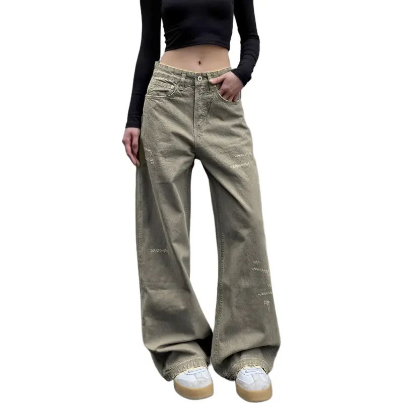 VINMUK Jeans Unisex Mud Gray Green-5