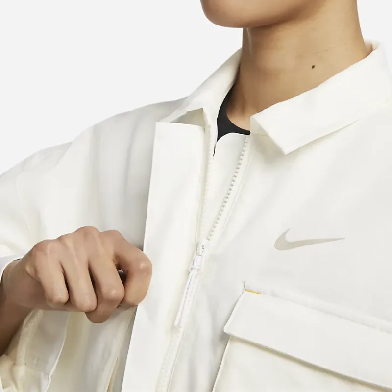 Nike Cropped Coats Women's White-3