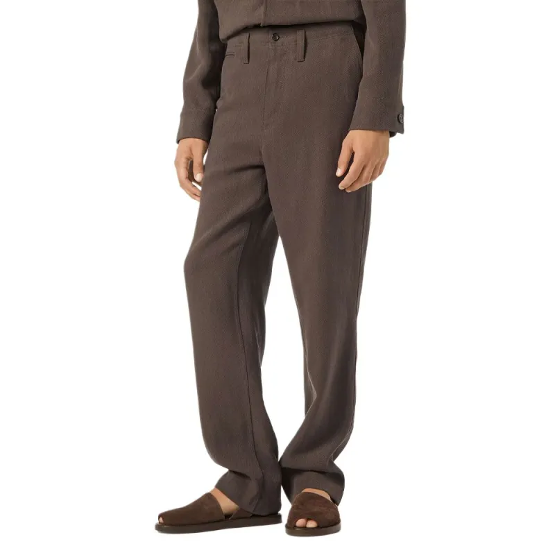 Loro Piana SS25 Casual Pants Men's Dark Teak Wood Color-2
