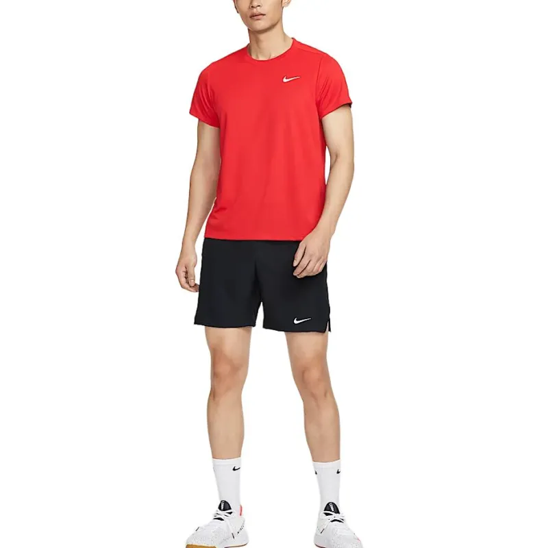Nike Court VictoryDri Fit FW24 T Shirt Men's University Red/White-1