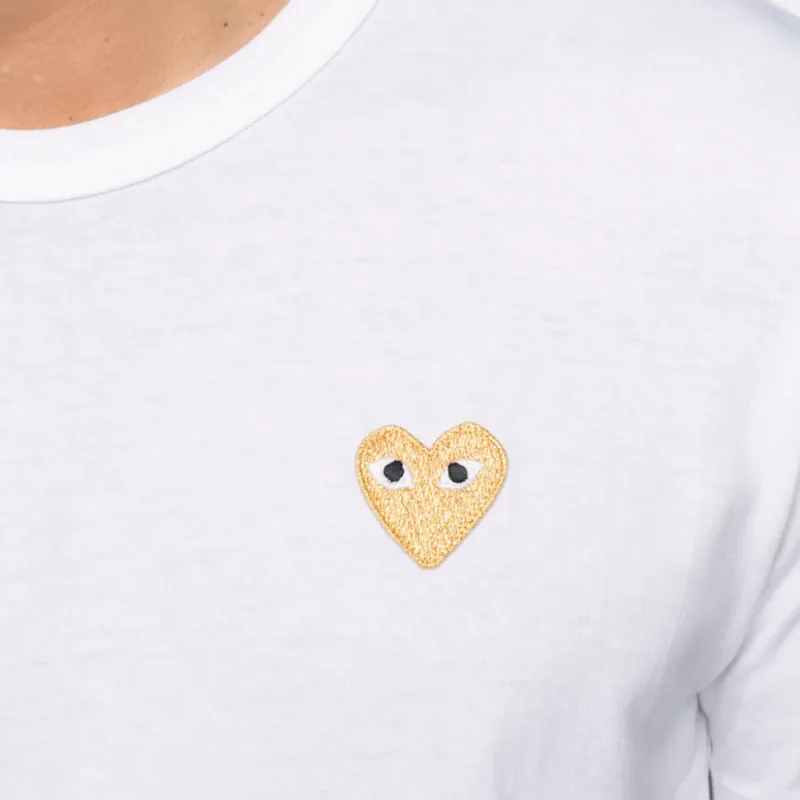 Comme Des Garcons Play Gold Heart T shirt-4