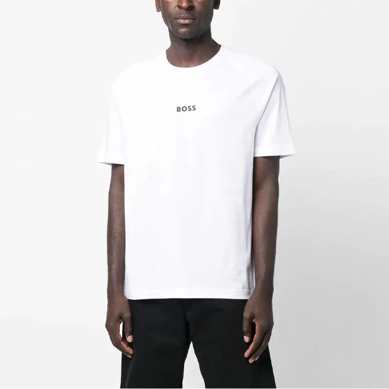 HUGO BOSS Short Sleeved T Shirts Men's White-2