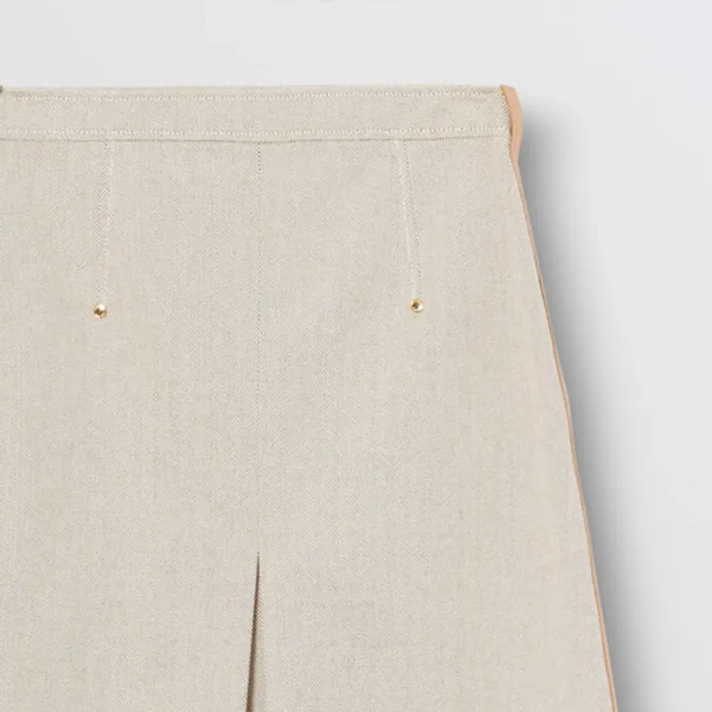 Burberry SS21 Casual Long Skirts Women's Gray-4