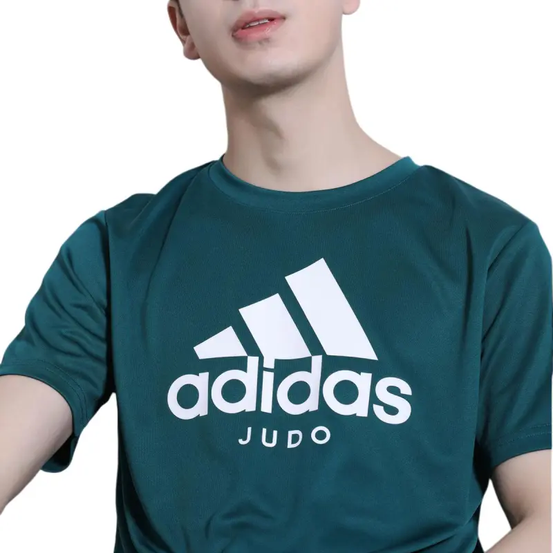 Adidas T Shirt Unisex Green White-3