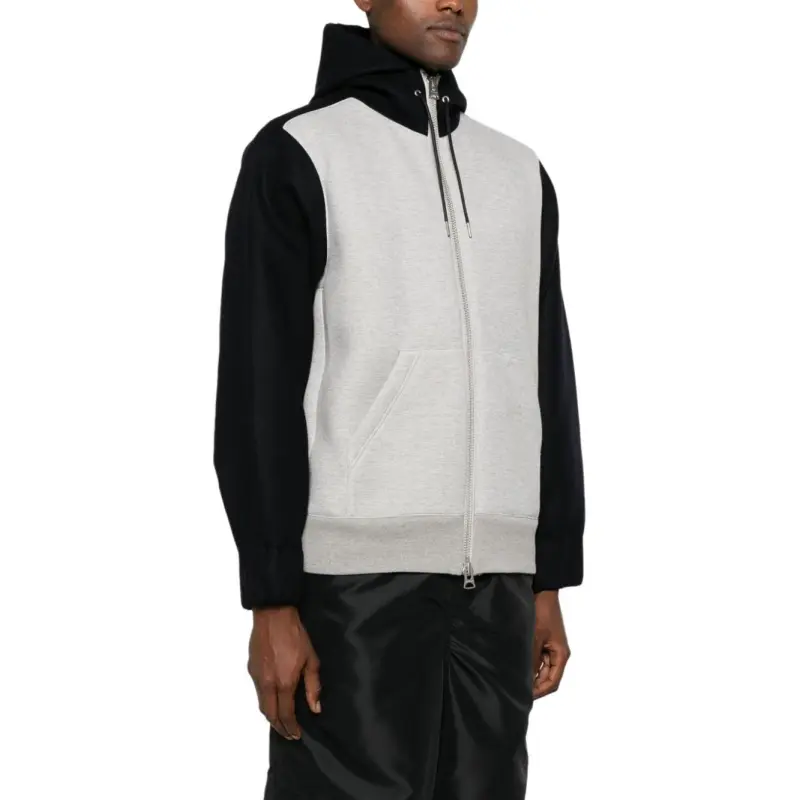 Sacai Drawstring Zip Up Hoodie-2