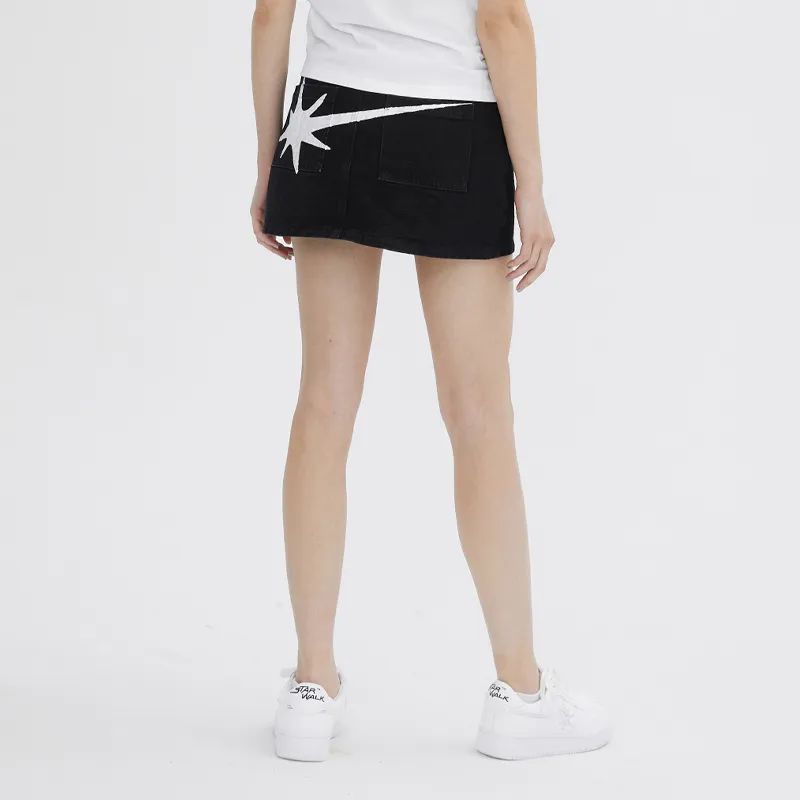 Starwalk Soldier Denim Short Skirts Women's Black-2