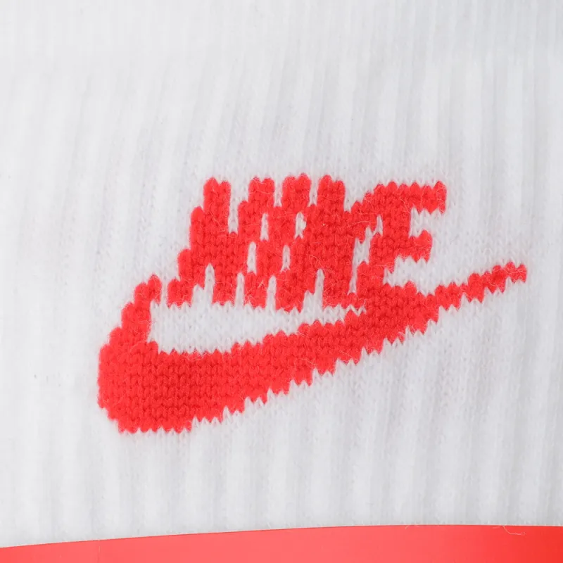 Nike Mid Calf Socks Unisex 3 Pack White-3