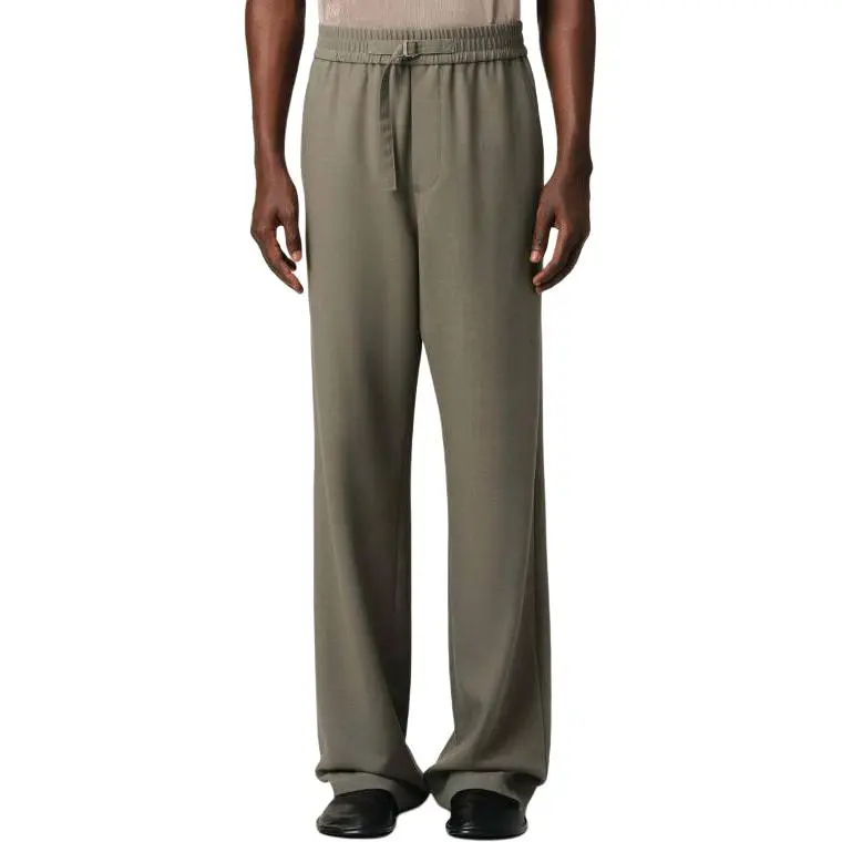Ami Straight Fit Elasticated Trousers-2