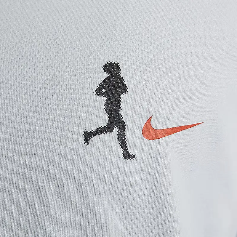 Nike T Shirts Men Gray White-3