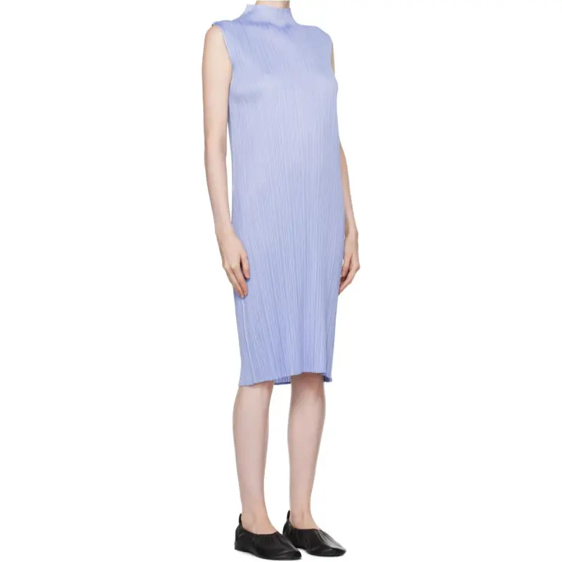 PLEATS PLEASE ISSEY MIYAKE Sleeveless Dress Women's Light Blue-2