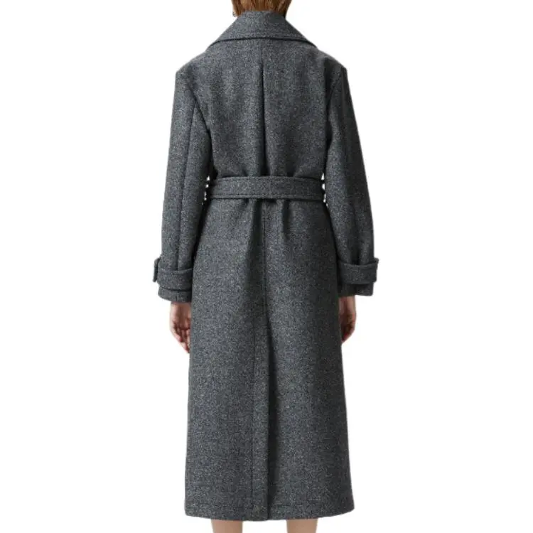 PINKO Double Breasted Tie Fastened Trench Coat-3