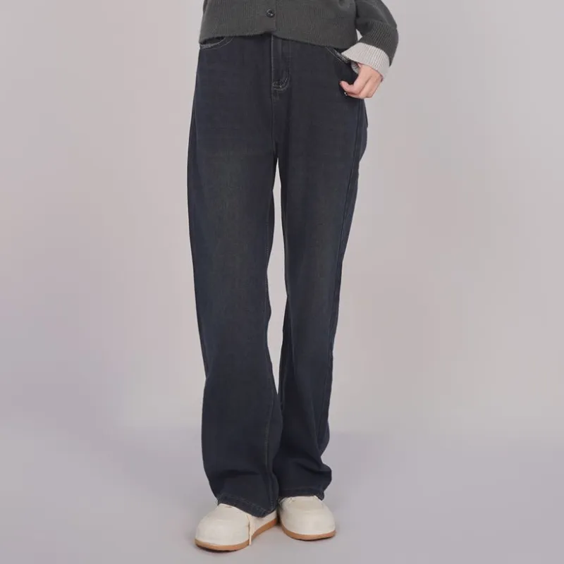 YuChaJia Jeans Women's Blue Gray-4
