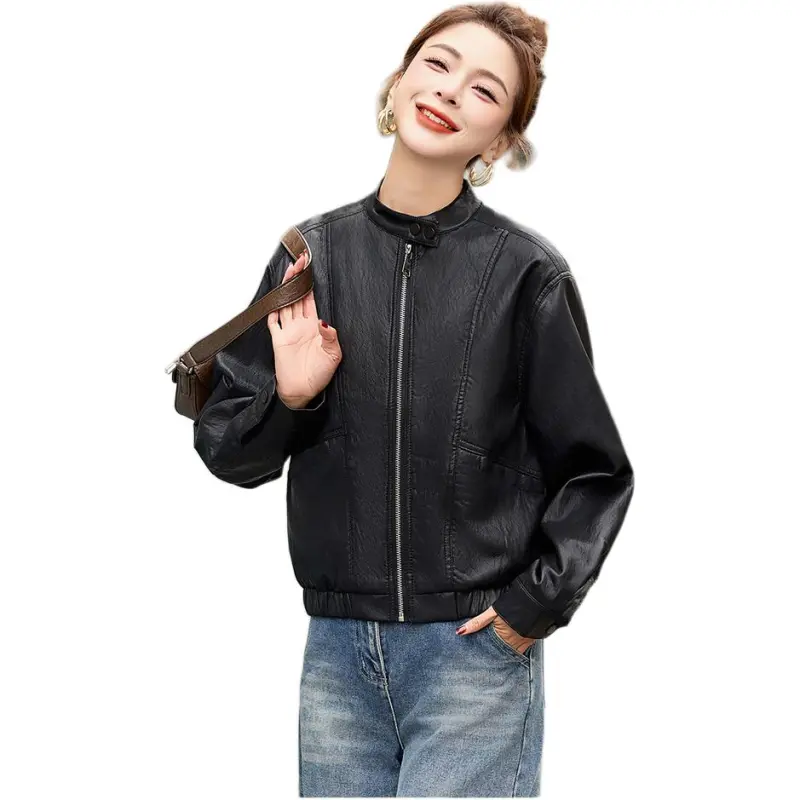 Fele.d Leather Jackets Women's-8