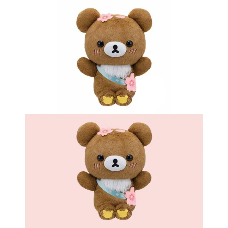 BANPRESTO A Reward Rilakkuma C Award Chello Koguma Sakura Bear Dolls Plush Doll 25cm High-3