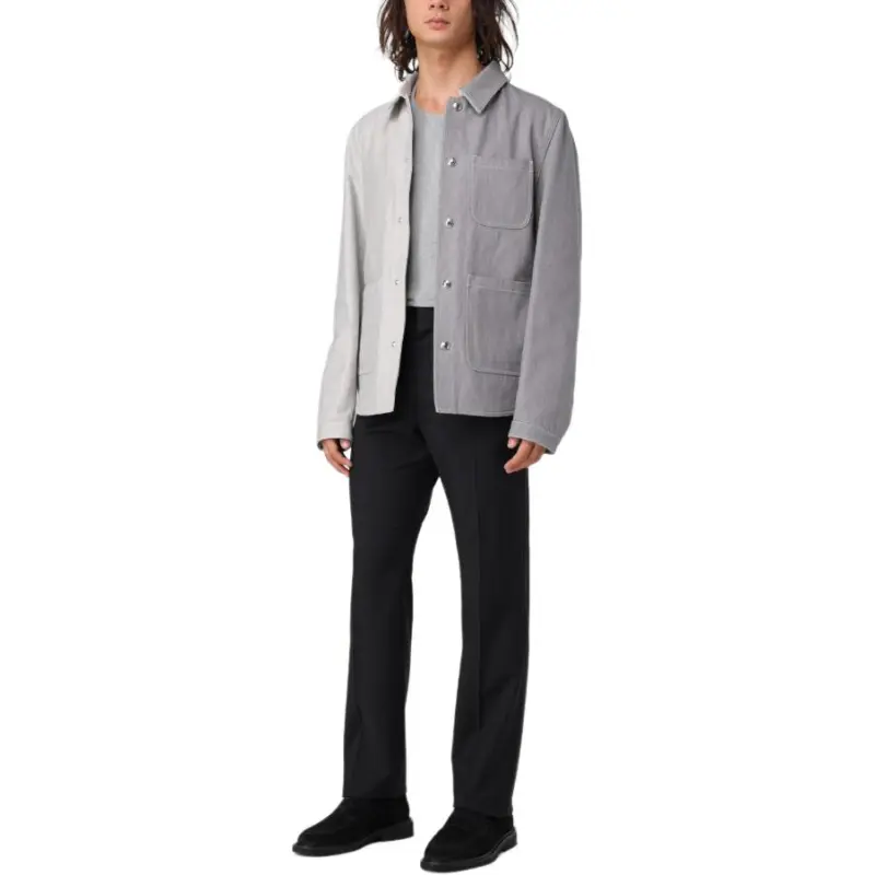 THOM BROWNE Utility Denim Curved Hem Jacket-4