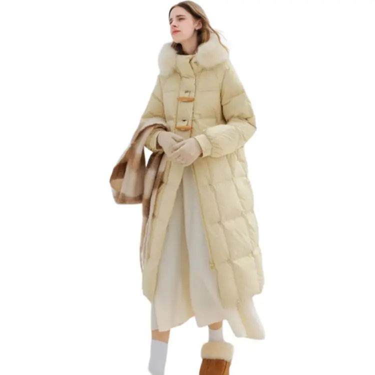 3COLOUR Down Jacket Women's Yellow Cream-2