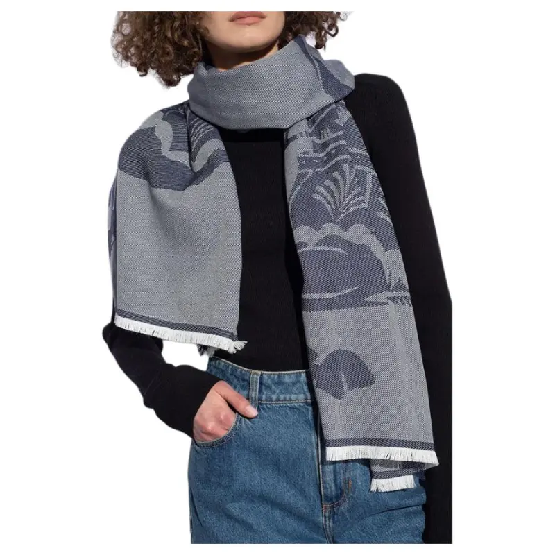 Burberry Knit Scarves Men's Indigo-4