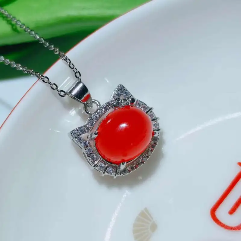 JUNWEN Chalcedony Necklaces Women's-9