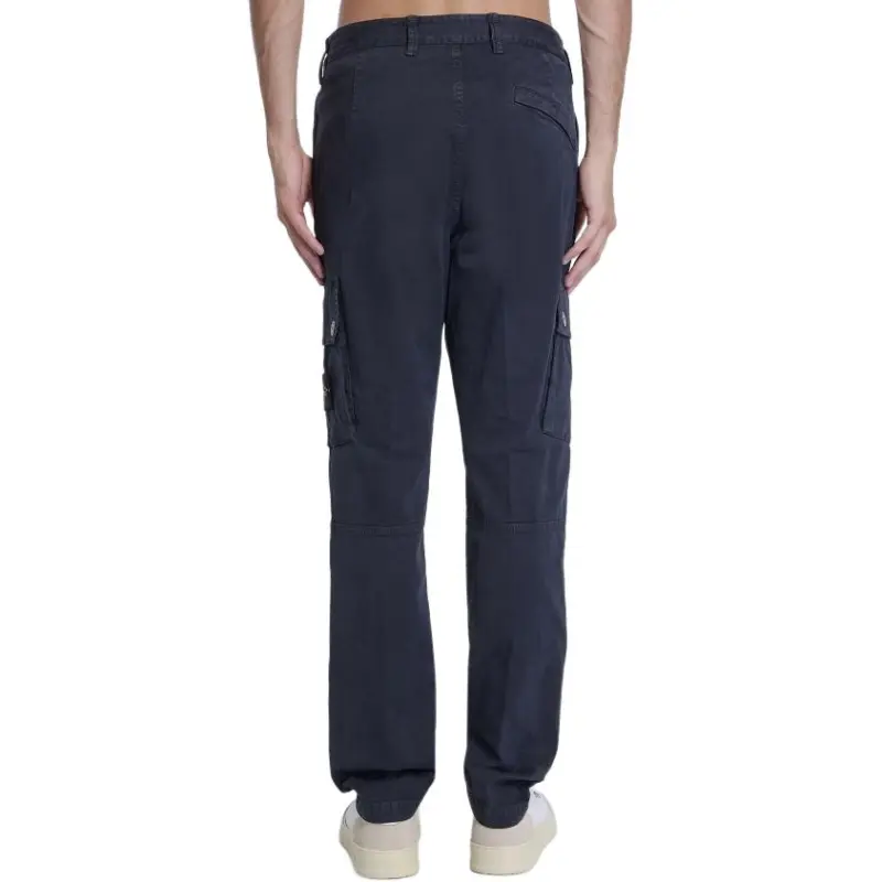STONE ISLAND Logo Patch Tapered Leg Pants-4