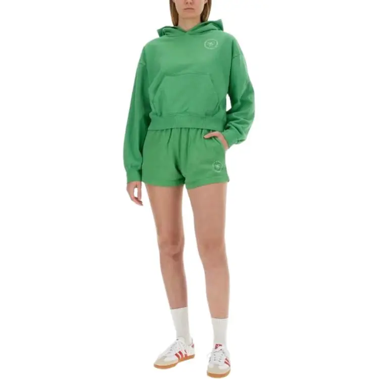 SPORTY & RICH Stars Health Crew Disco Short Jolly Green/White-2