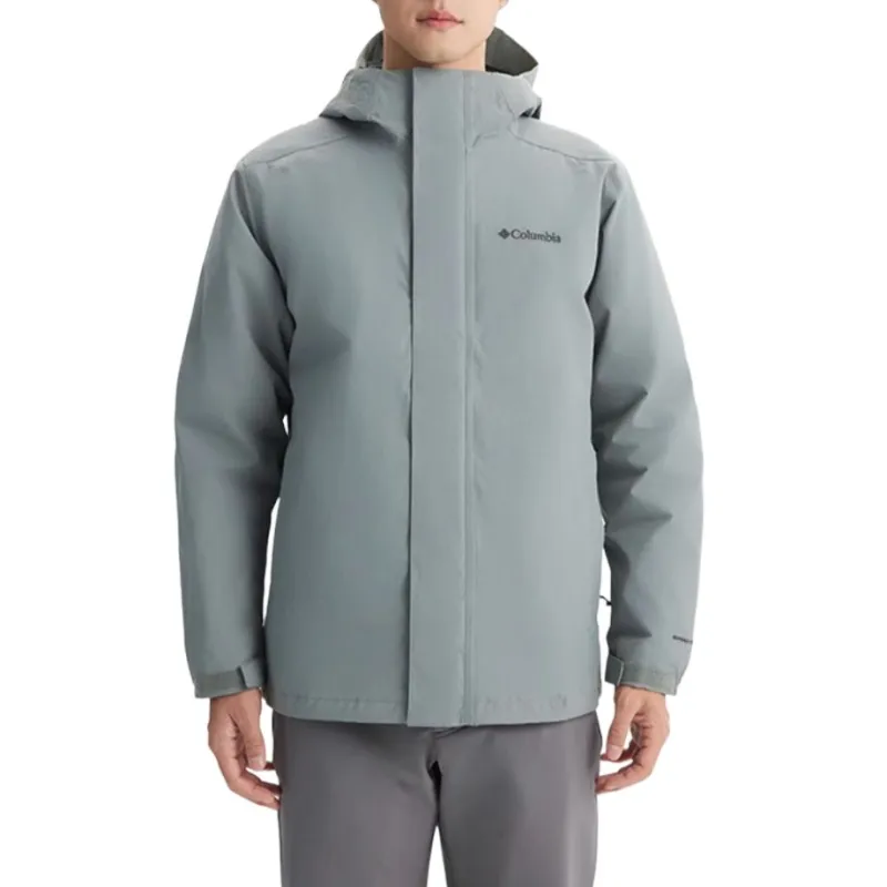 Columbia Omni Heat Water Resistant Warm Heat Reflective Windbreaker Jacket Men's Gray-1