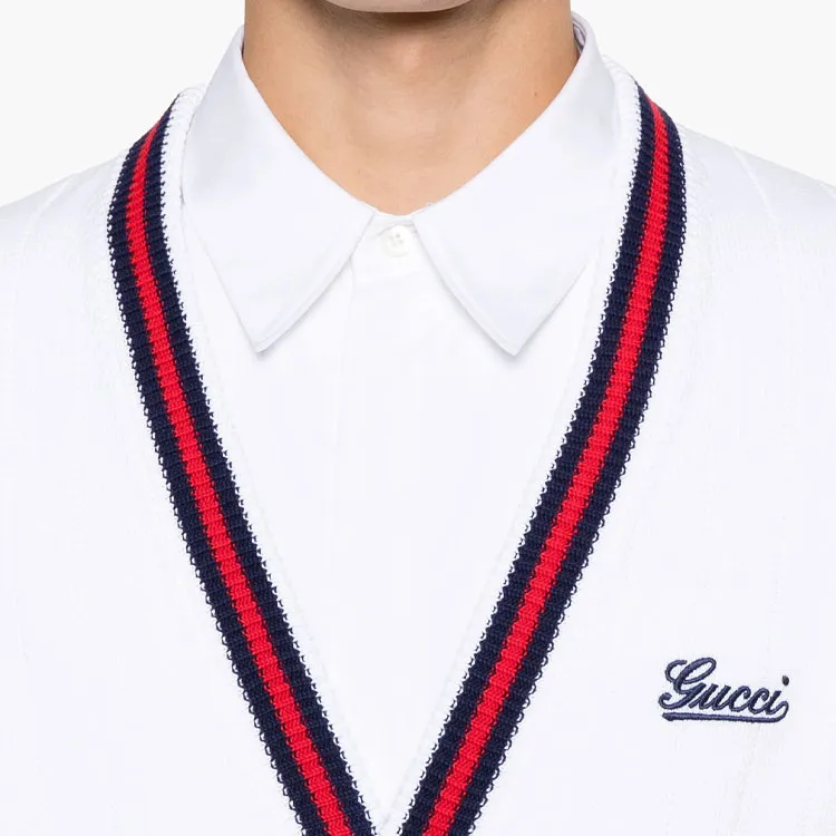 GUCCI Logo embroidered Cardigan-5