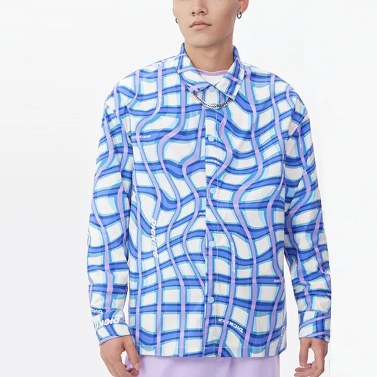 Dickies Shirts Unisex Sky Blue Wave Plaid-2