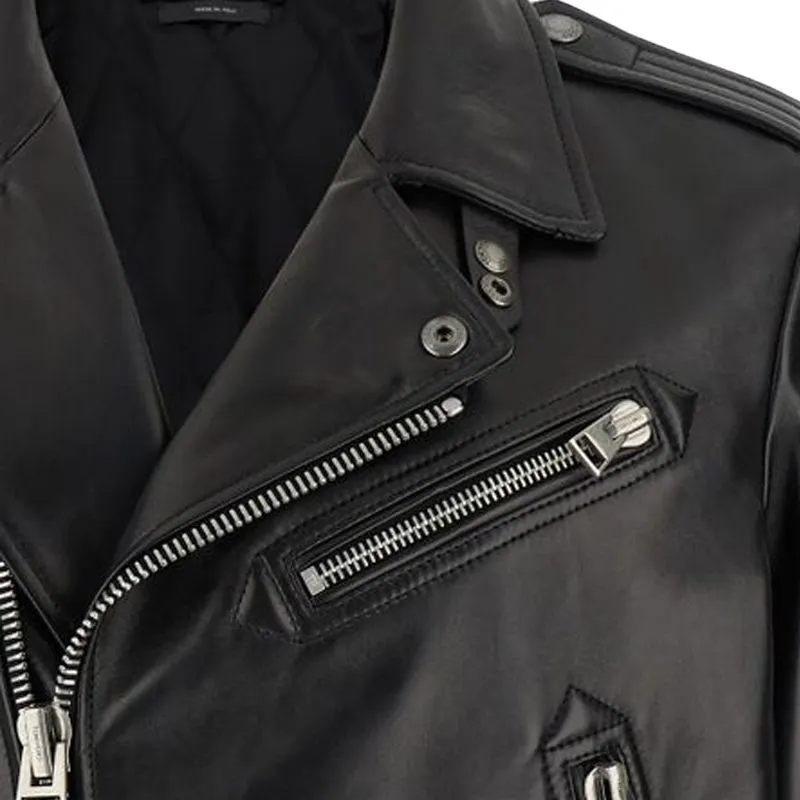TOM FORD Off centre Leather Jacket-2