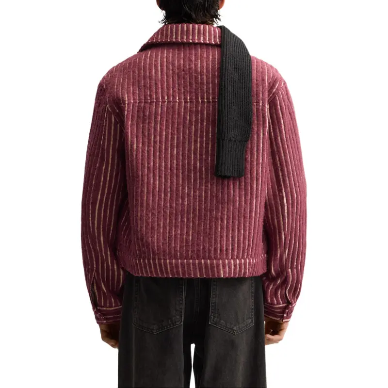 ZARA Jackets Coats Men's Overripe Plum Color-3