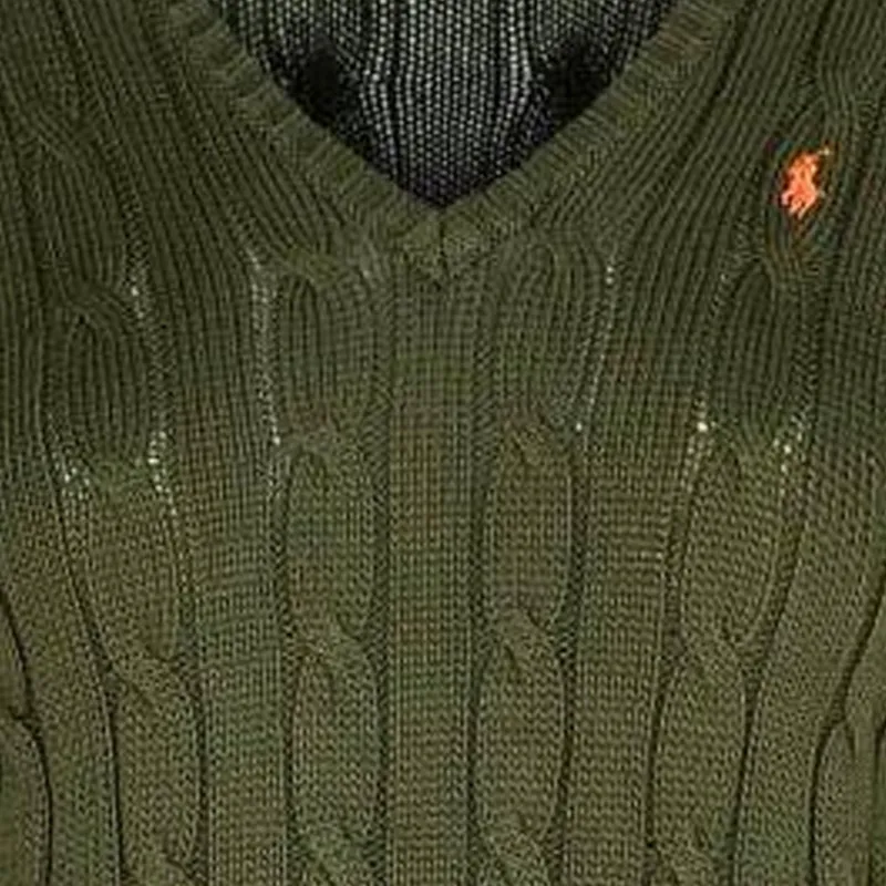Polo Ralph Lauren Kimberly V Neck Cable Knit Jumper-3