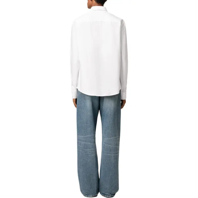 Ami Paris Ami De Coeur Logo Embroidered Shirt-4