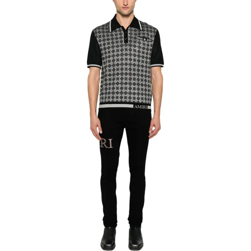 AMIRI Snake Logo Printed Skinny Jeans-1