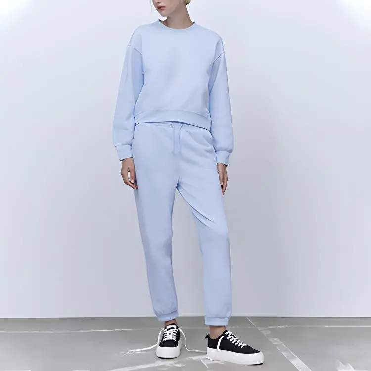ZARA Sweatshirts Women's Light Blue-2