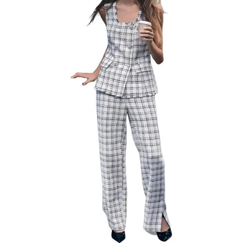 ZARA Casual Pants Women's Plaid-5