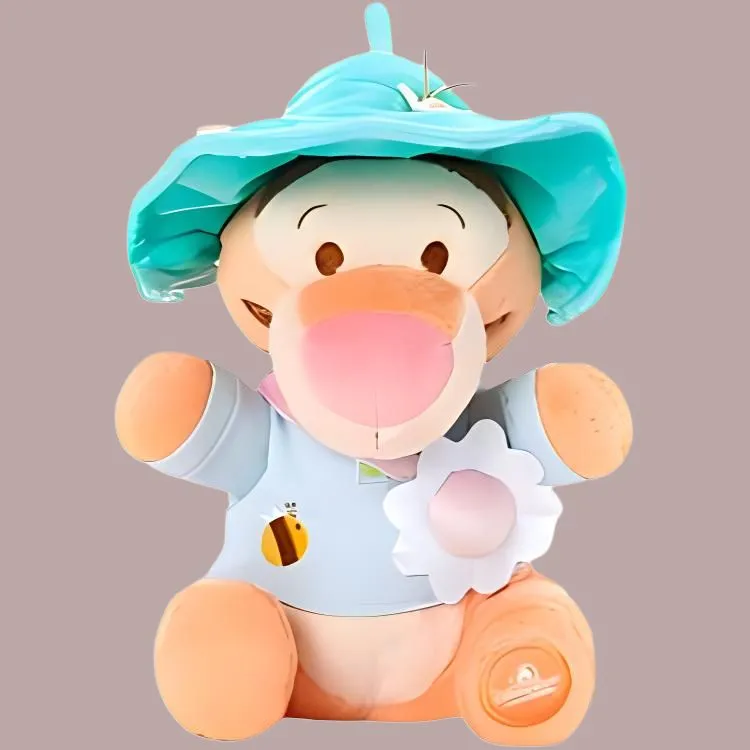 Disney Tigger Shanghai Disney 2024 Summer Bear Winnie Dolls Plush Doll 22cm Height-2