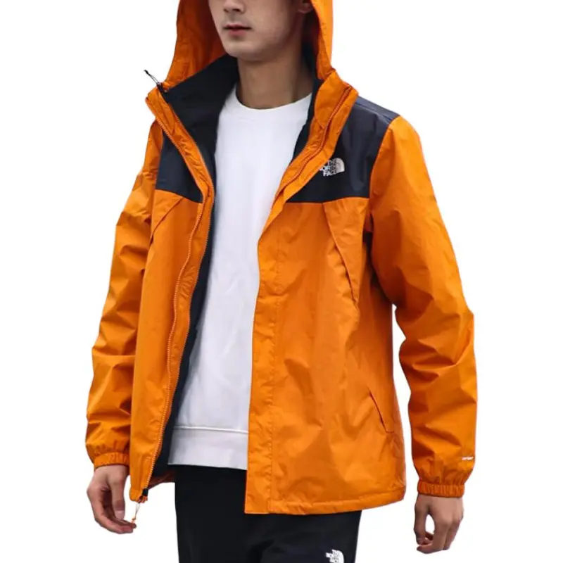 THE NORTH FACE City Outdoor Collection Waterproof, Windproof, And Breathable Windbreaker Jacket Men's Orange-1