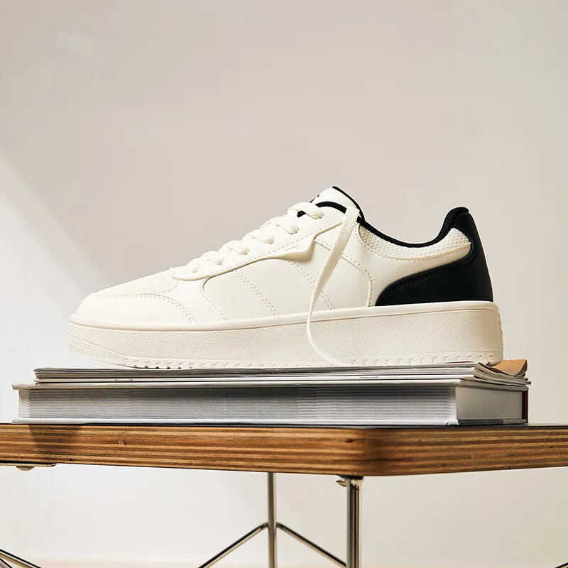 Anta Cushioning Wear-Resistant Low-Top Skateboard Shoes Men's Ivory White-4