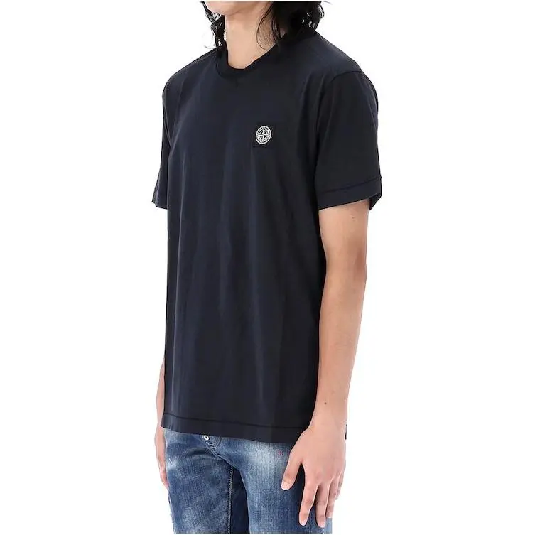 STONE ISLAND Logo Patch Crewneck T Shirt-3