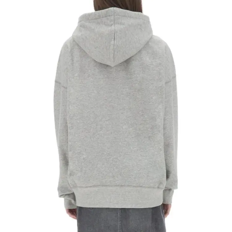 ISABEL MARANT ETOILE Mansel Logo Printed Drawstring Hoodie-4