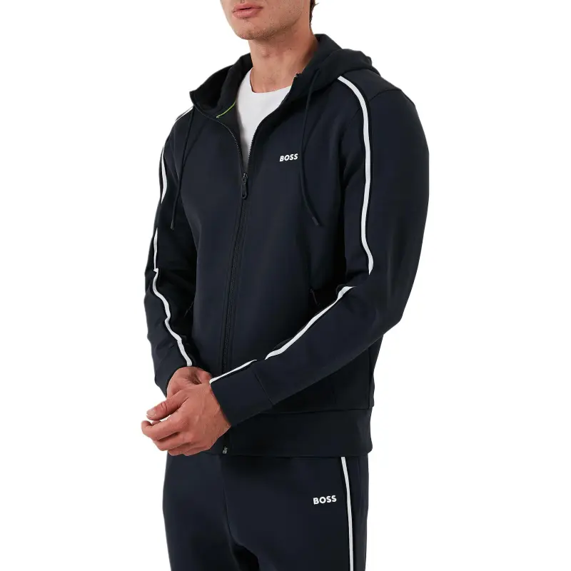 HUGO BOSS Zip Up Drawstring Hoodie-3
