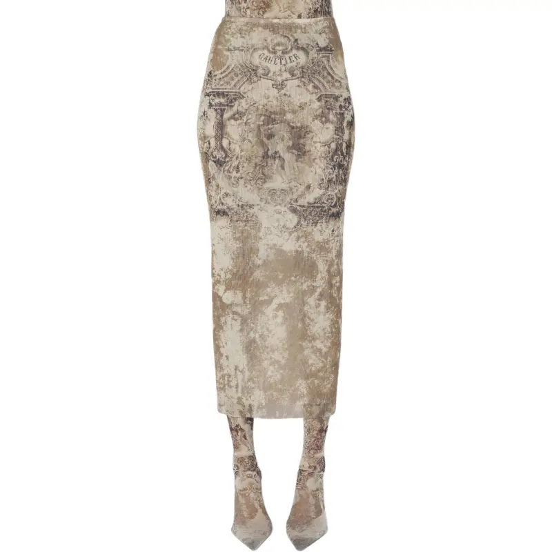Jean Paul Gaultier Casual Long Skirts Women's Light Umber-1