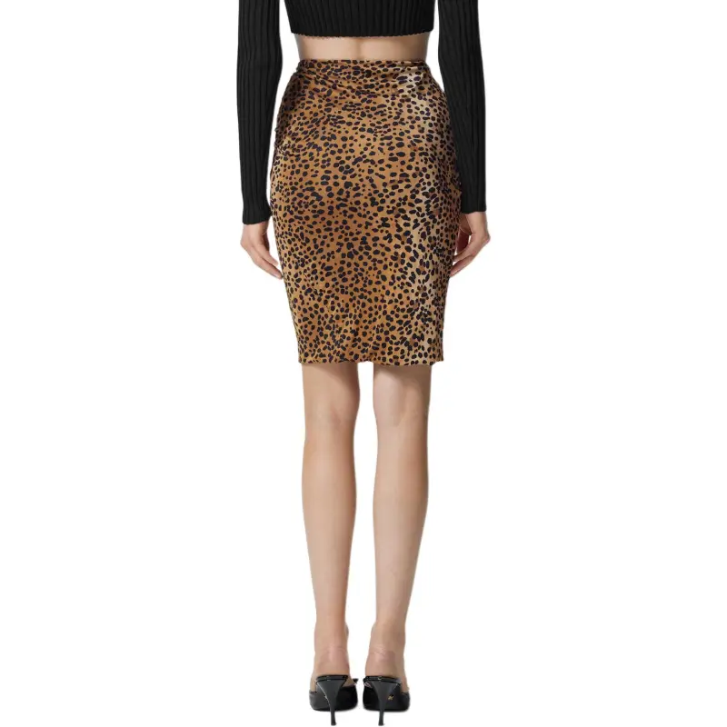 VERSACE High Waist Leopard Printed Mini Skirt-2