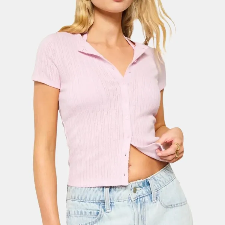 Hollister T Shirts Women's Pink-1