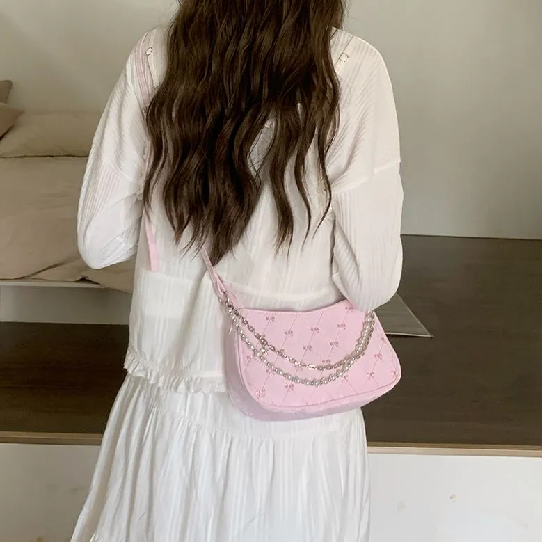 OTA PU Shoulder Bag Crossbody Bag Regular Women's Ecru Pink Black-1