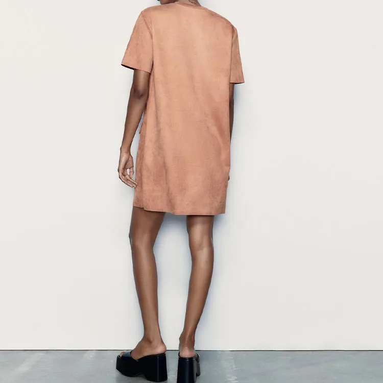 ZARA Short-Sleeved Dresses Women's Deep Pink-2