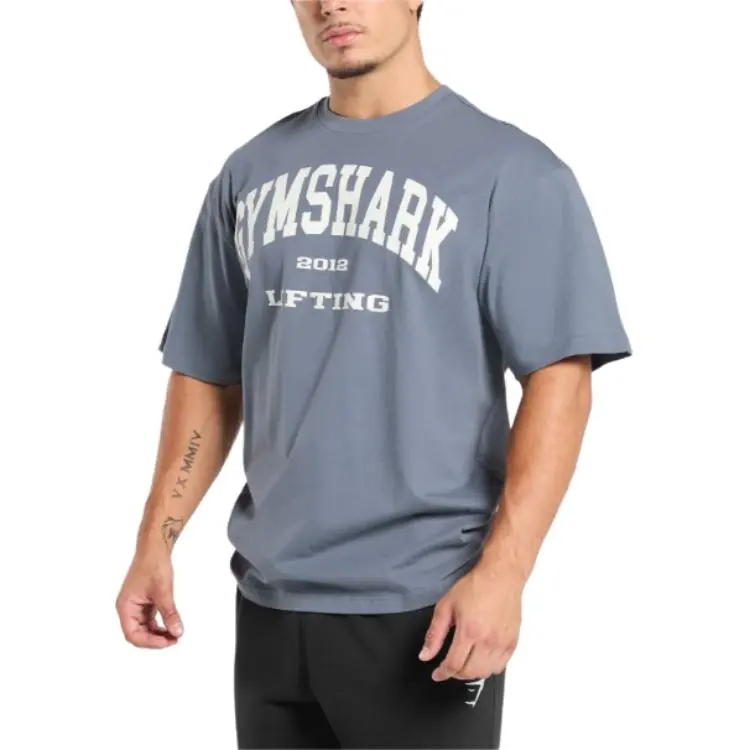 GYMSHARK FW24 T Shirt Men's Iron Blue-1