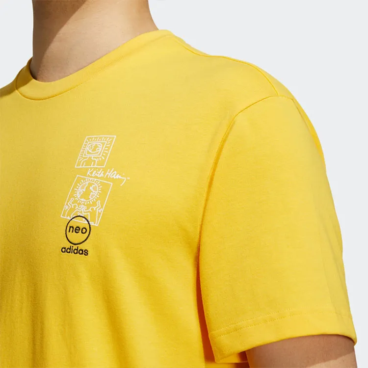 Adidas Neo T Shirt Men's Sunlight Yellow-6