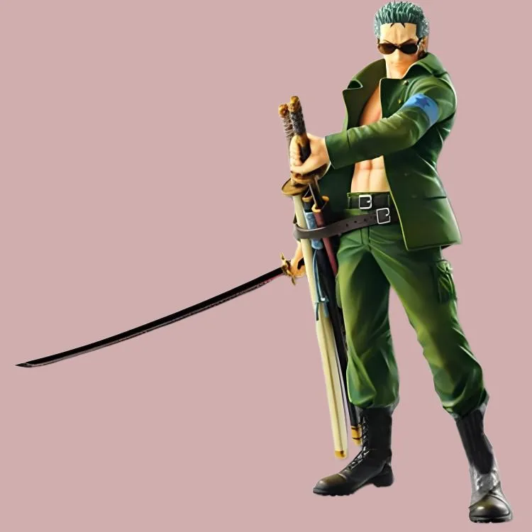 BANPRESTO Roronoa Zoro Glass Factory Ichiban Kuji One Piece Military Grade B Reward Zoro Scale Figures-1