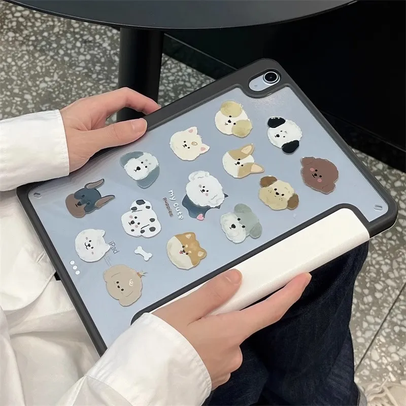 Wei Xin Silicone Cute Puppy Compatibility With IPad Air 7 Tablet Protective Cases-1
