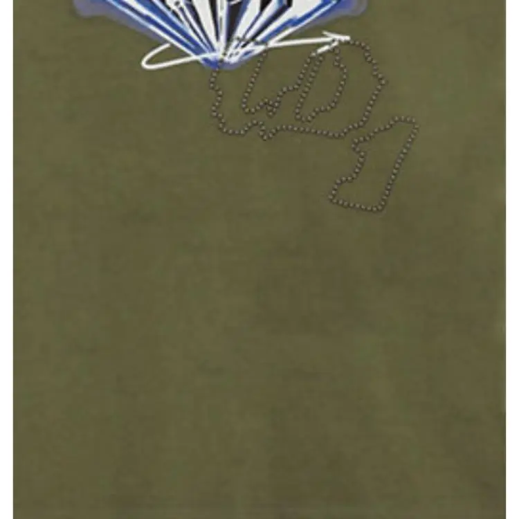 WE11DONE T Shirts Unisex Olive Green-2